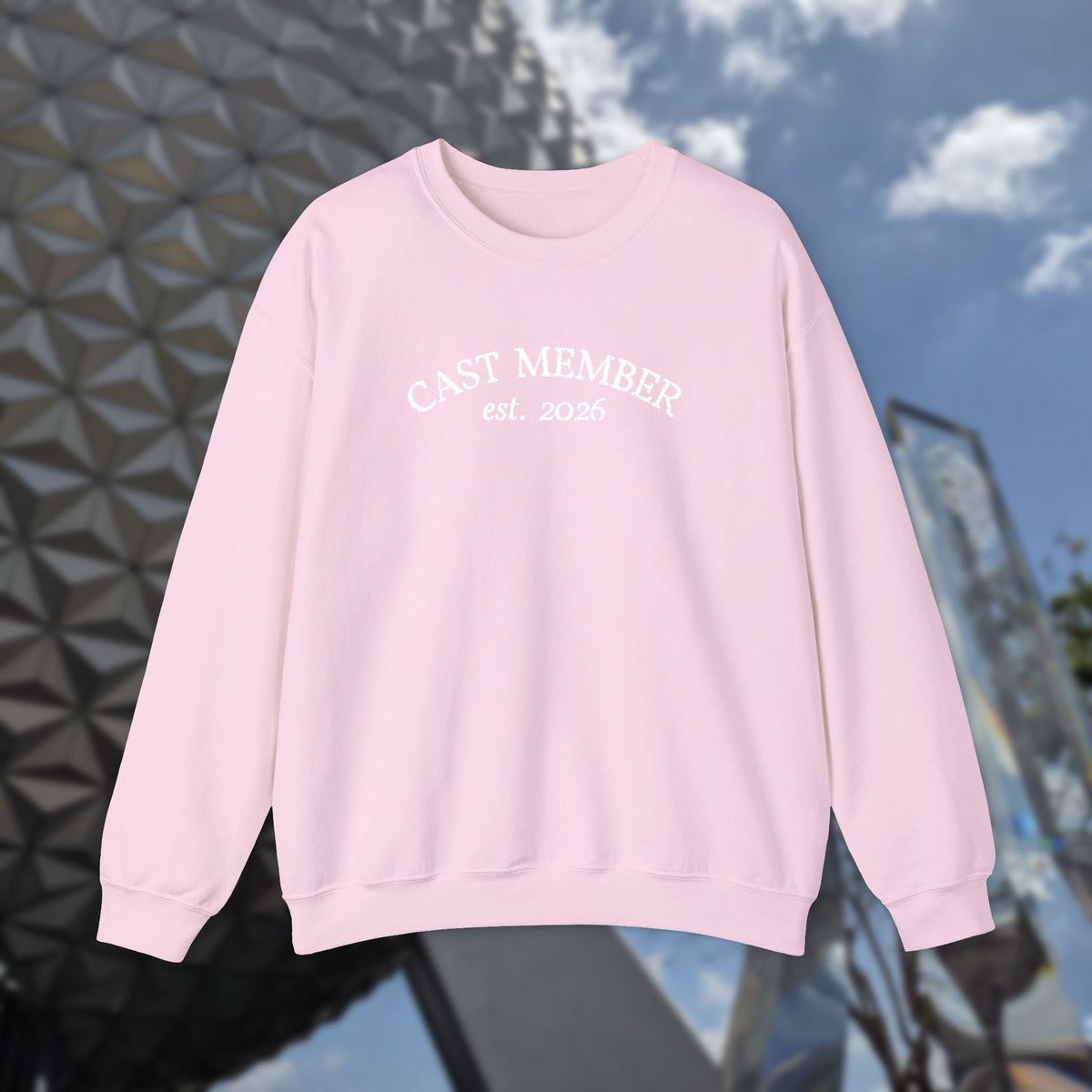 Embroidered Cast Member Crewneck Sweatshirt with Customizable Start Year