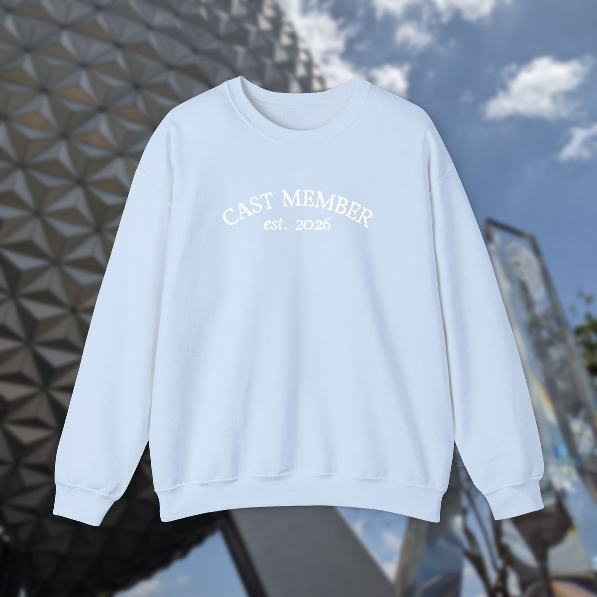 Embroidered Cast Member Crewneck Sweatshirt with Customizable Start Year