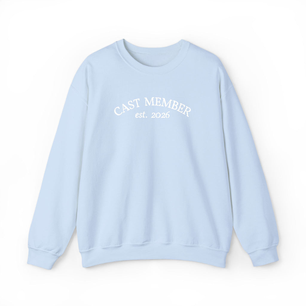 Embroidered Cast Member Crewneck Sweatshirt with Customizable Start Year