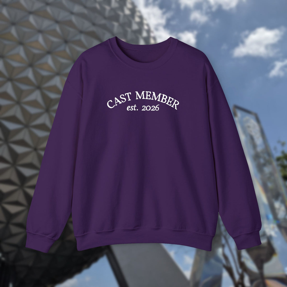 Embroidered Cast Member Crewneck Sweatshirt with Customizable Start Year