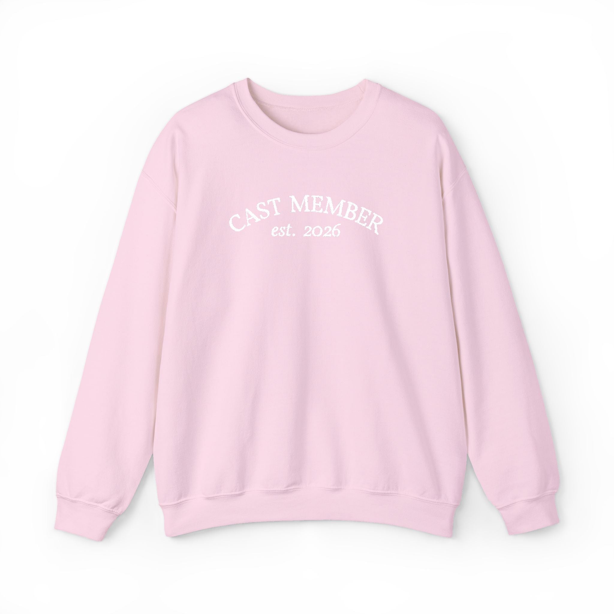 Embroidered Cast Member Crewneck Sweatshirt with Customizable Start Year