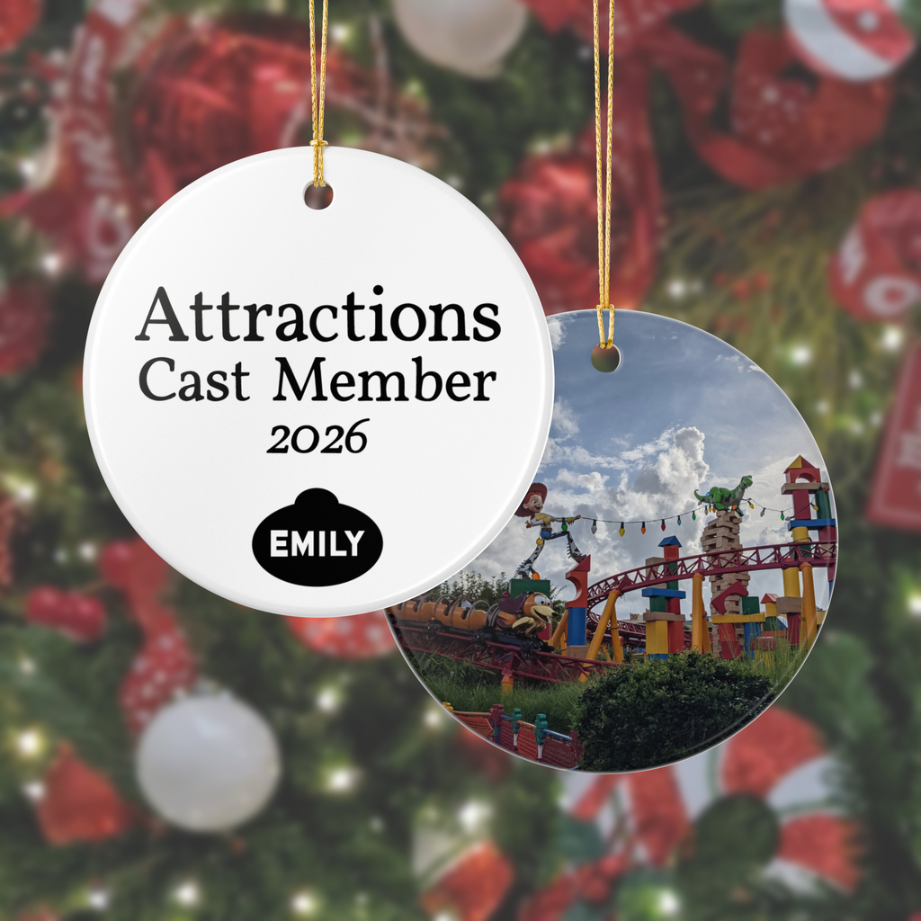 Customizable Cast Member Role/Year Ceramic Ornament