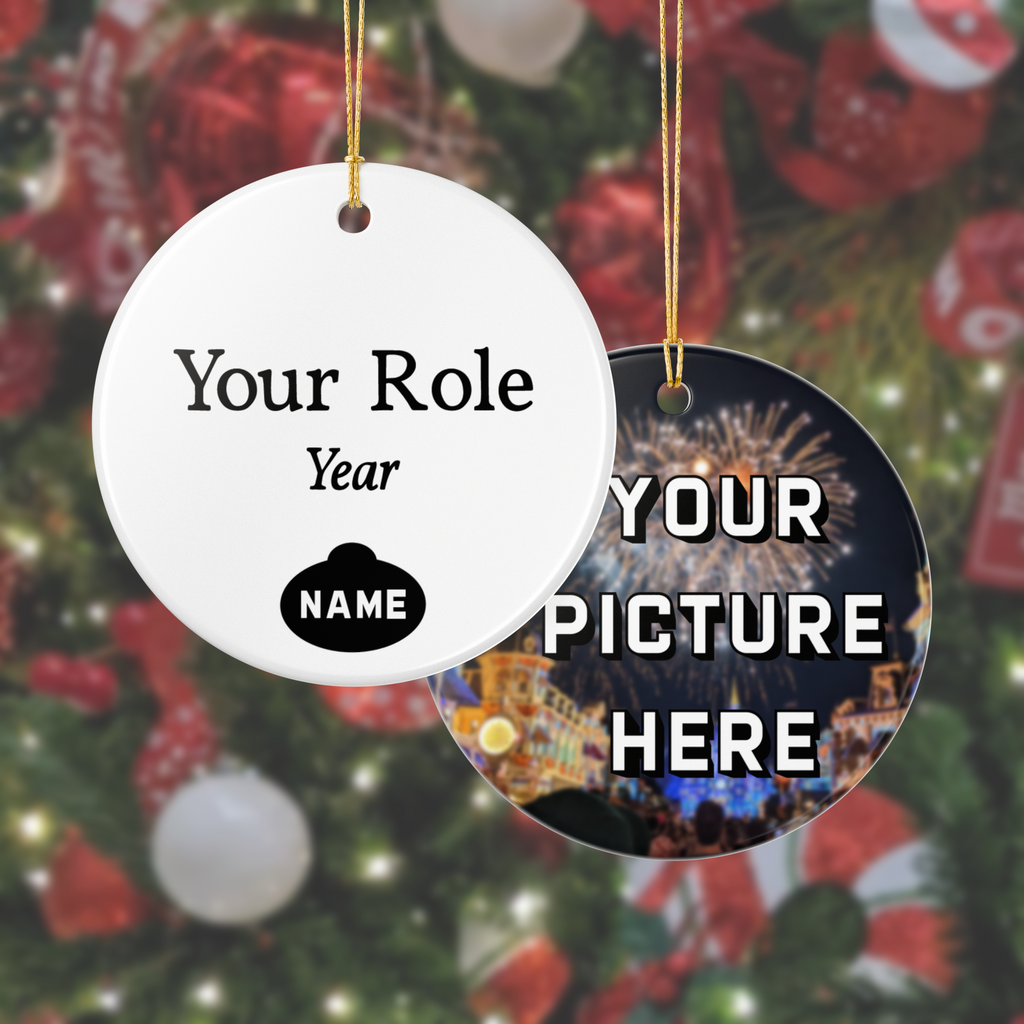 Customizable Cast Member Role/Year Ceramic Ornament