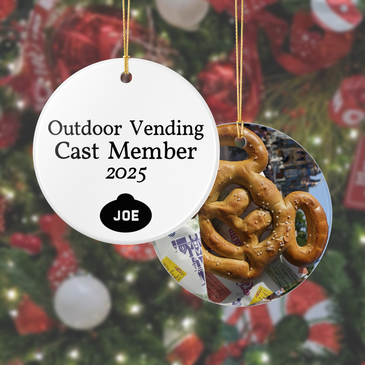 Customizable Cast Member Role/Year Ceramic Ornament