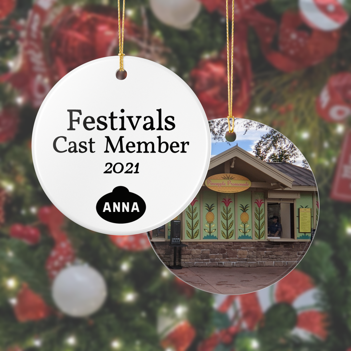 Customizable Cast Member Role/Year Ceramic Ornament