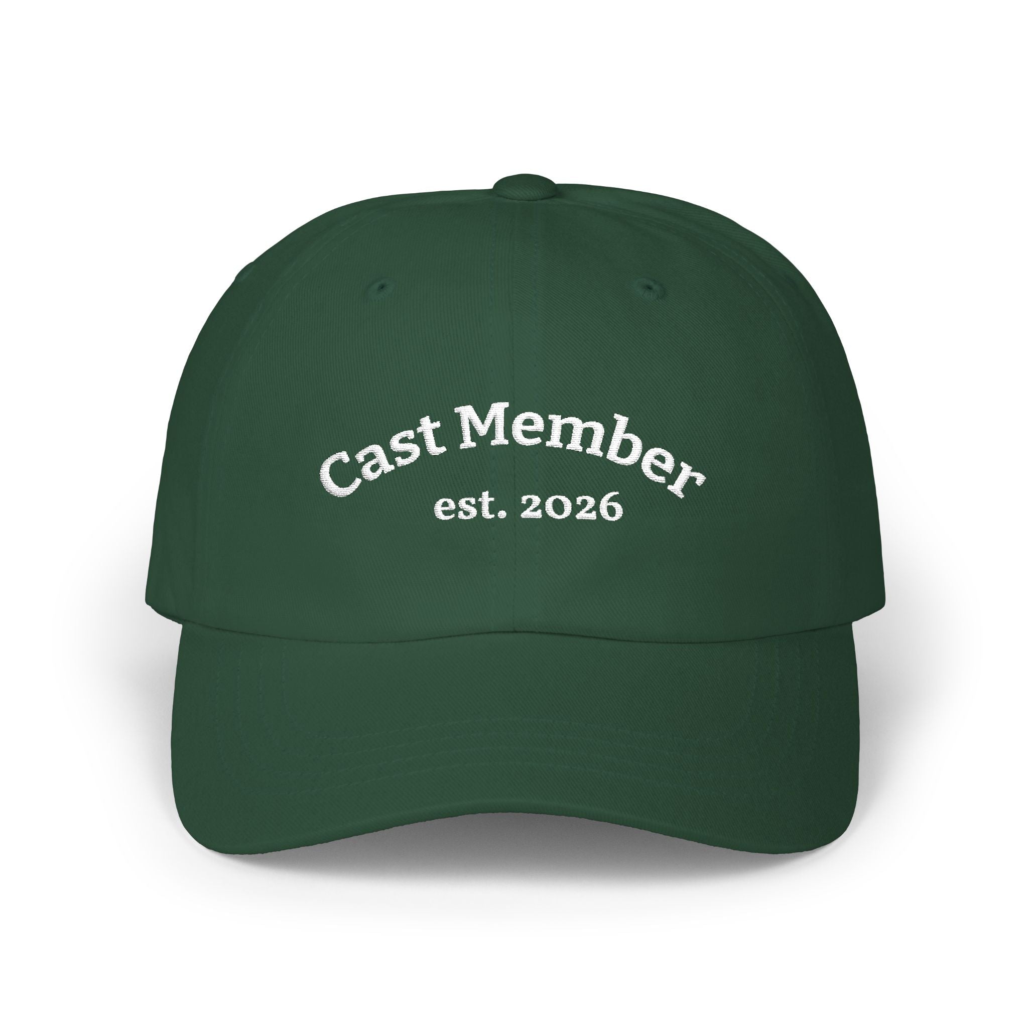 Embroidered Cast Member Hat with Customizable Year