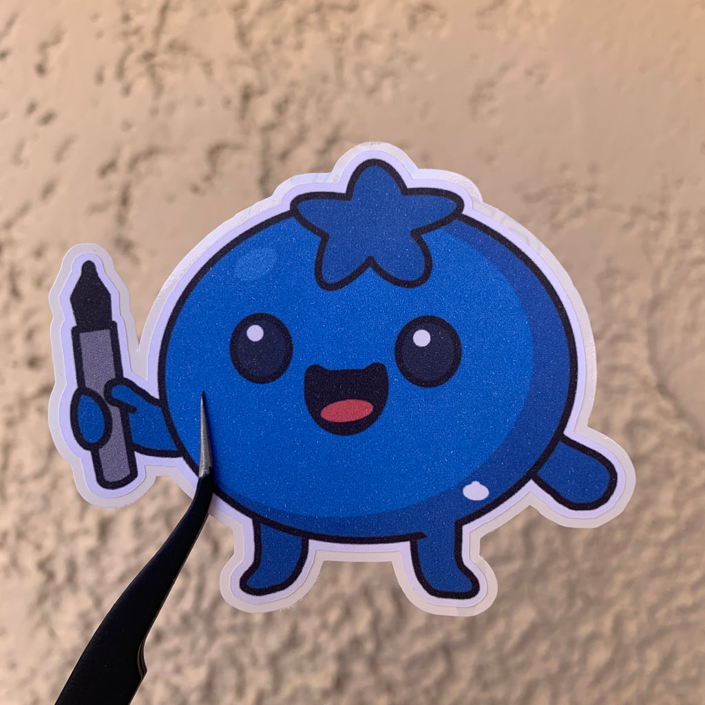 Blueberry Character Attendant Sticker