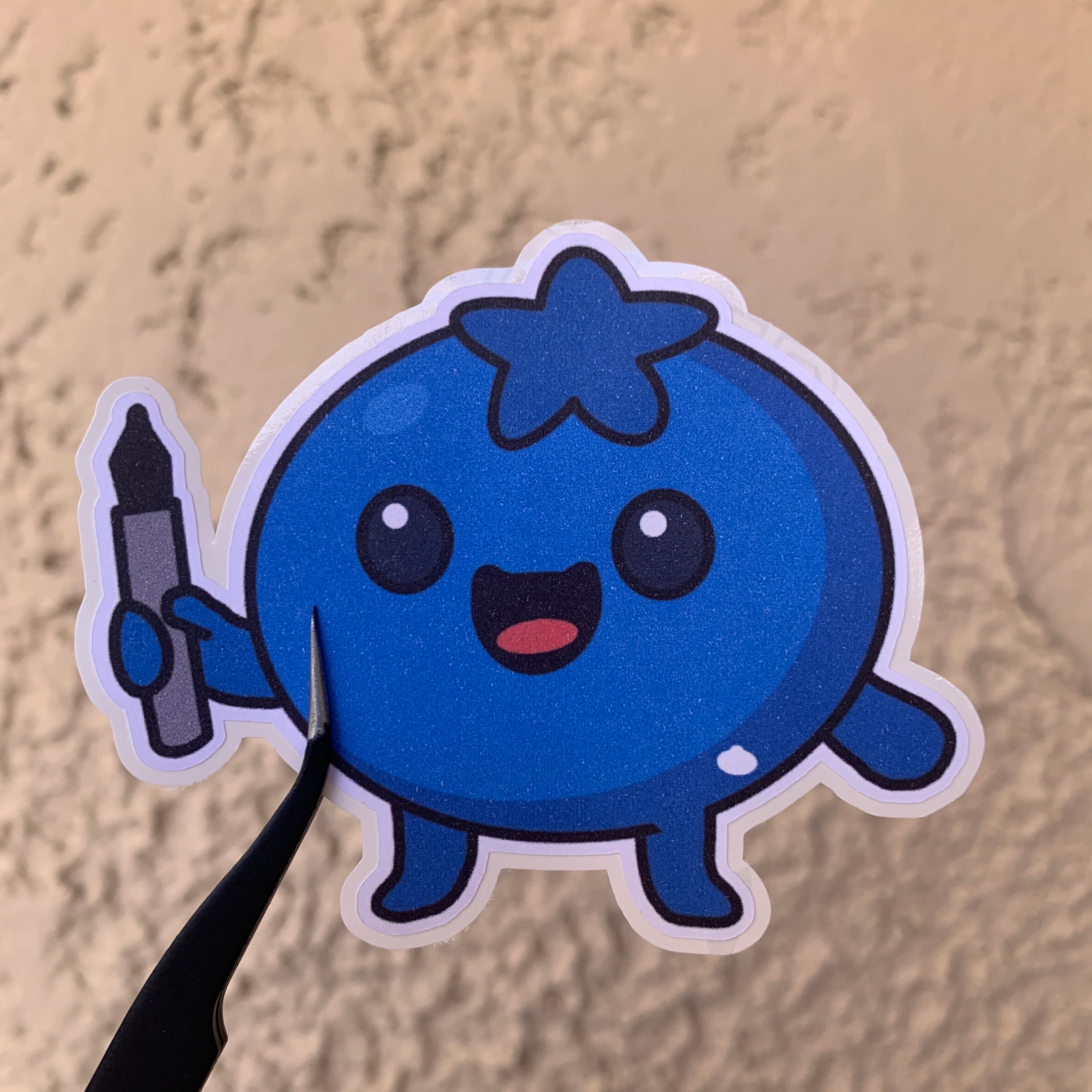 Blueberry Character Attendant Sticker