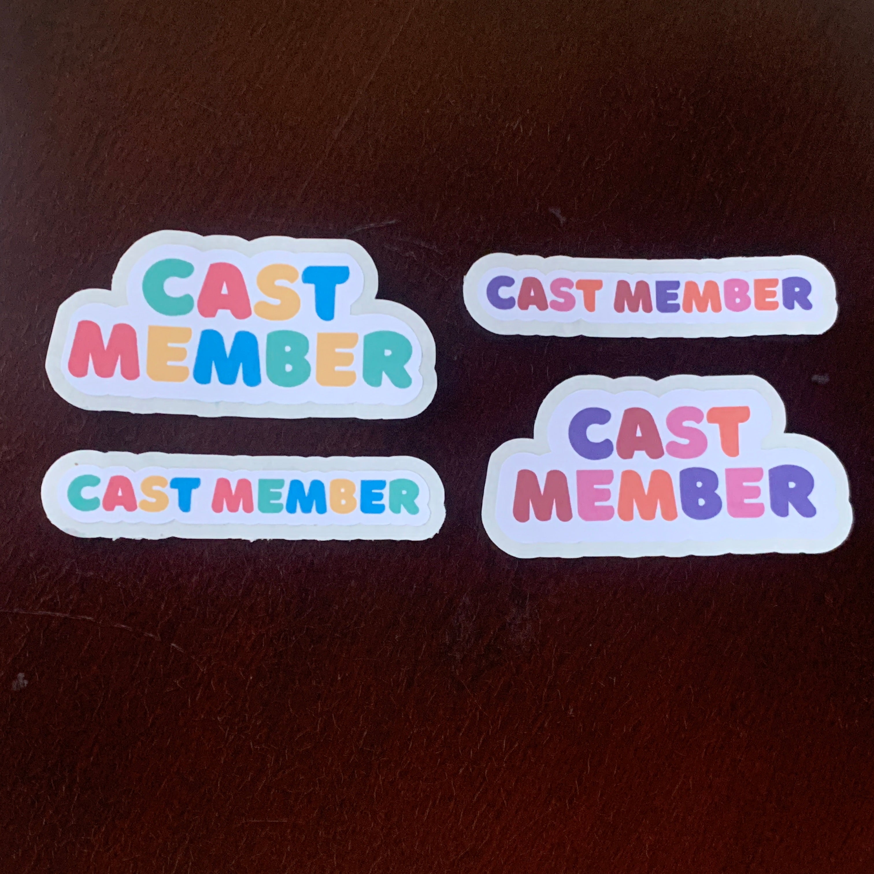 Colorful Cast Member Pixie Dust Stickers