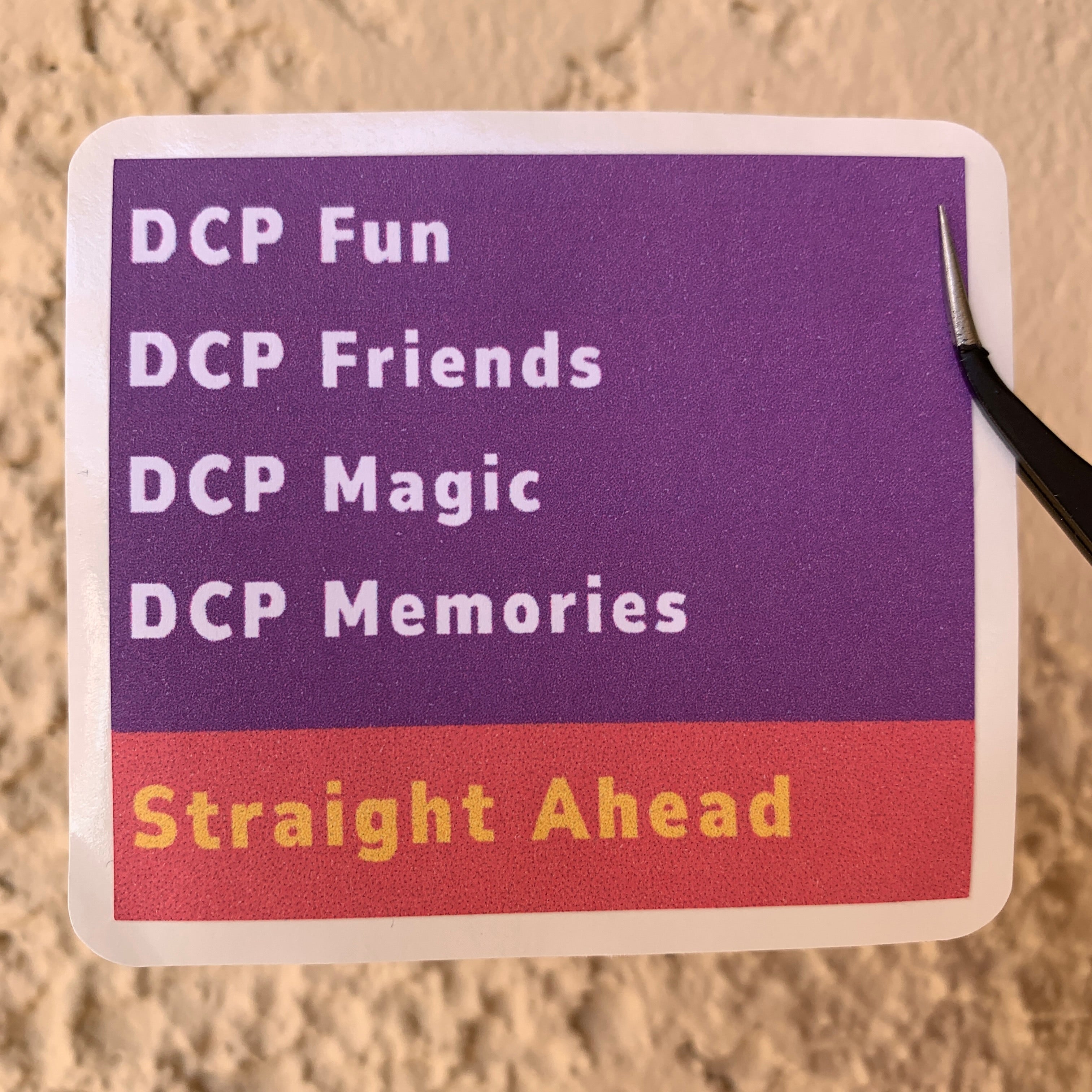 DCP Road Sign Sticker