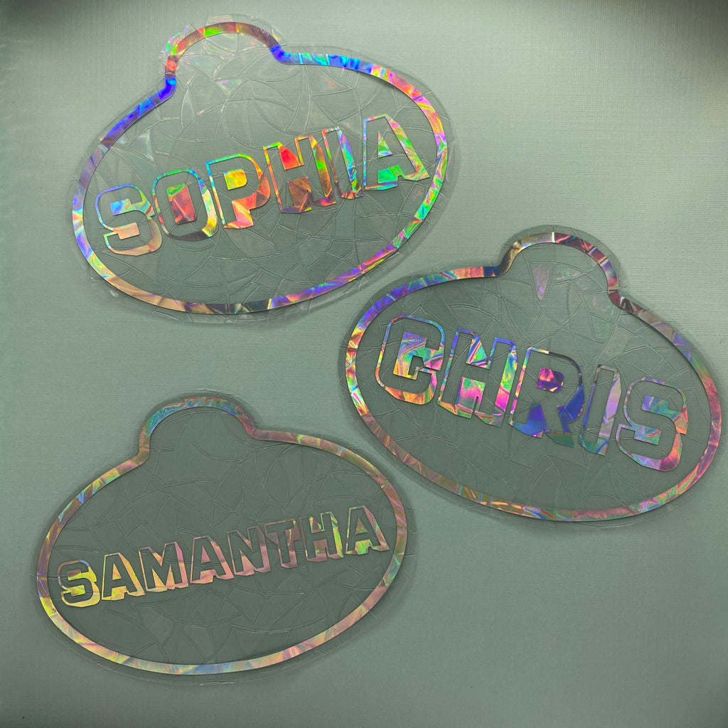Cast Member Name Tag Rainbow Window Cling