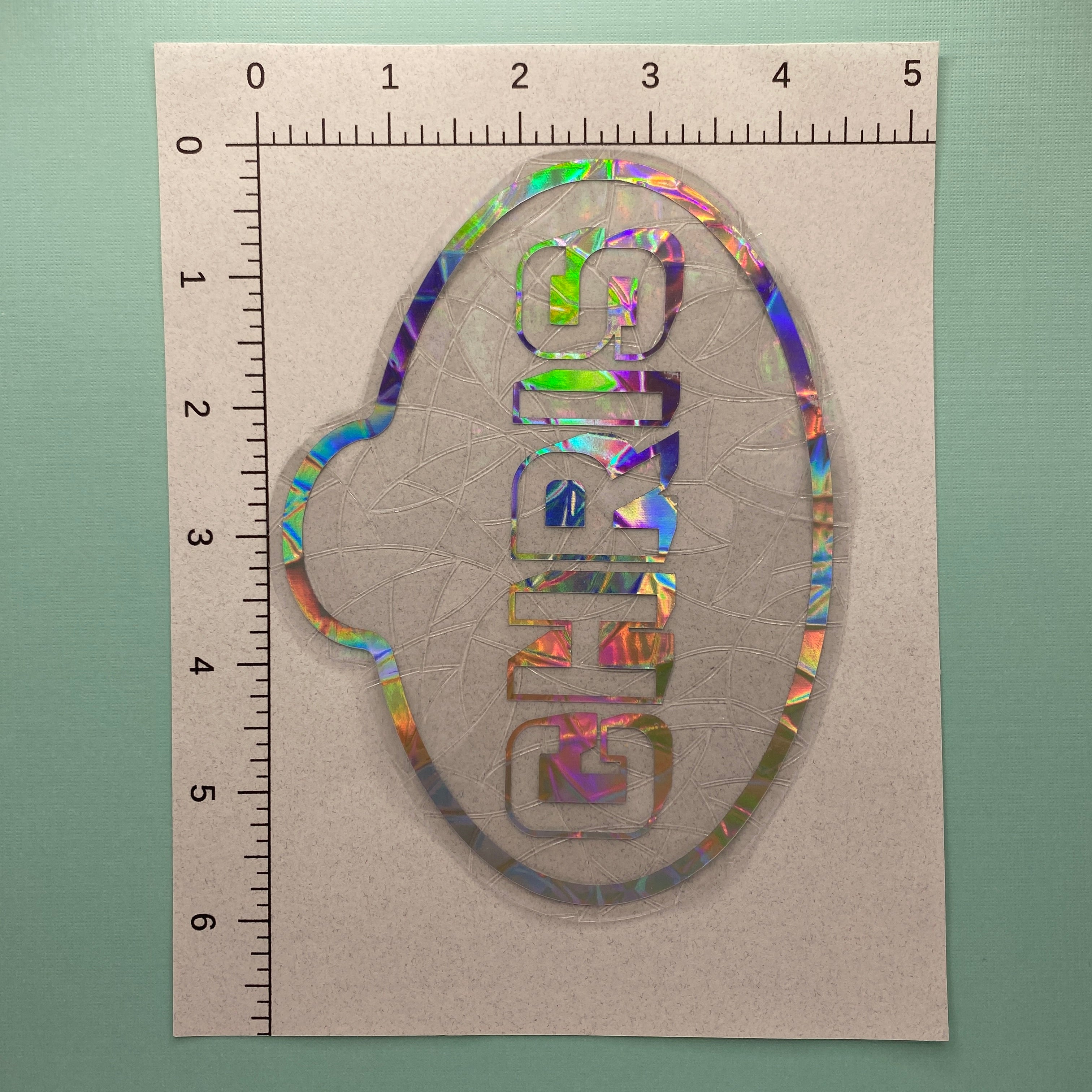 Cast Member Name Tag Rainbow Window Cling