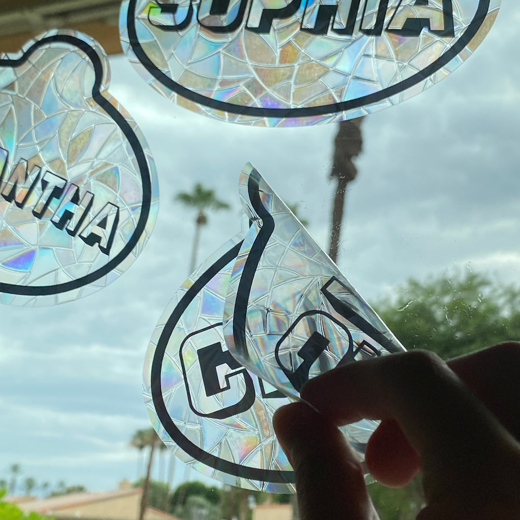 Cast Member Name Tag Rainbow Window Cling