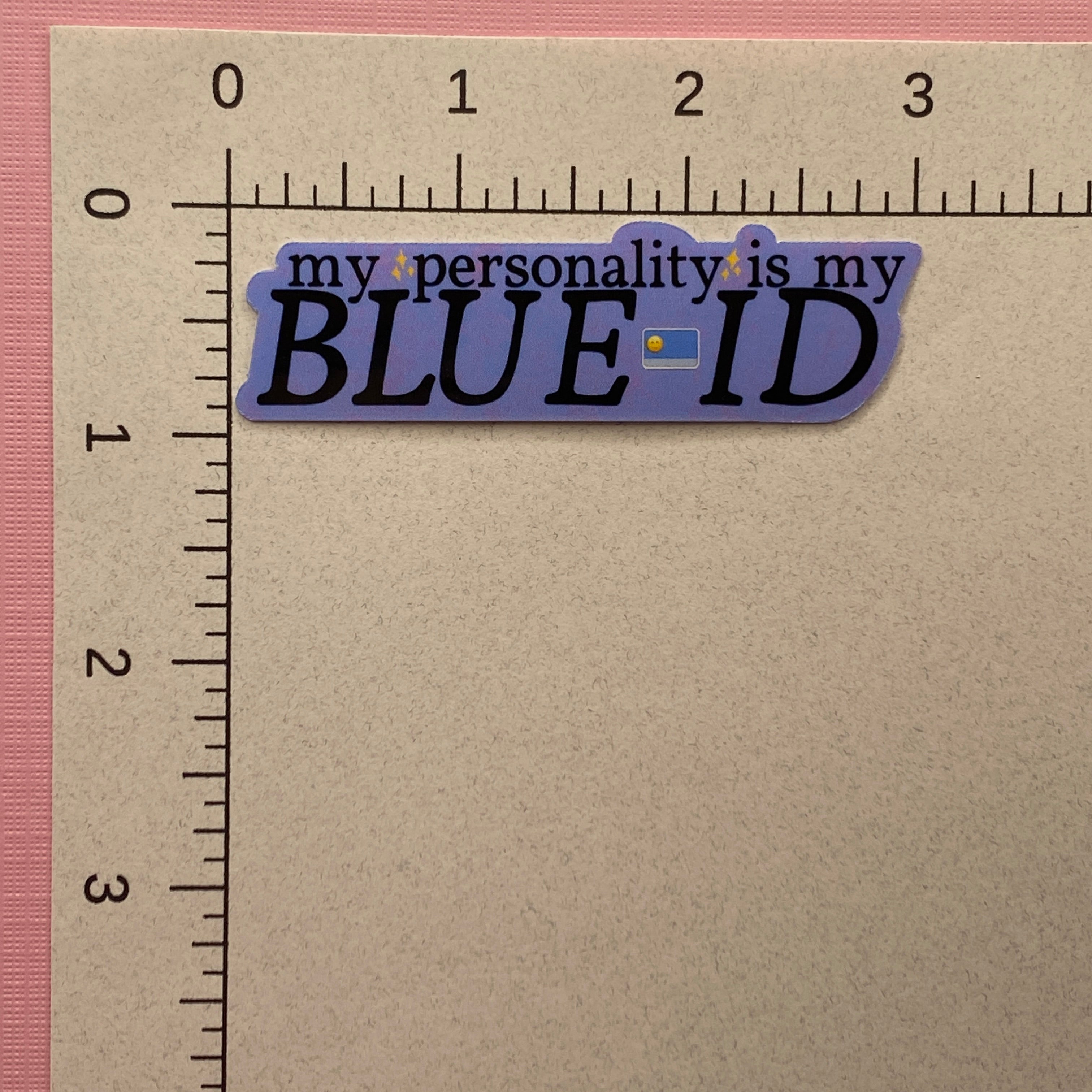 Blue ID Personality Sticker