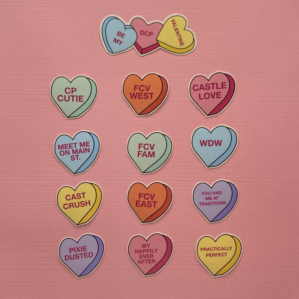 DCP Valentine Candy Heart Stickers
