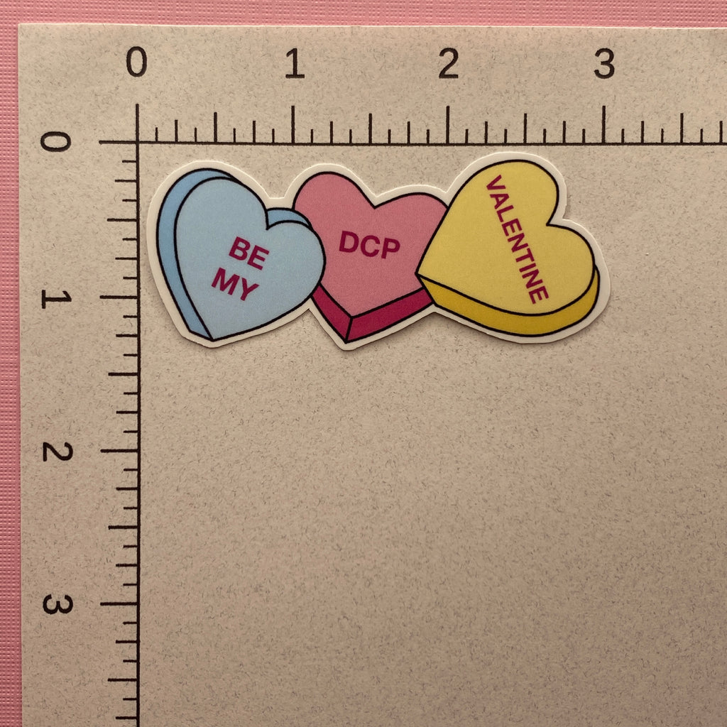 DCP Valentine Candy Heart Stickers