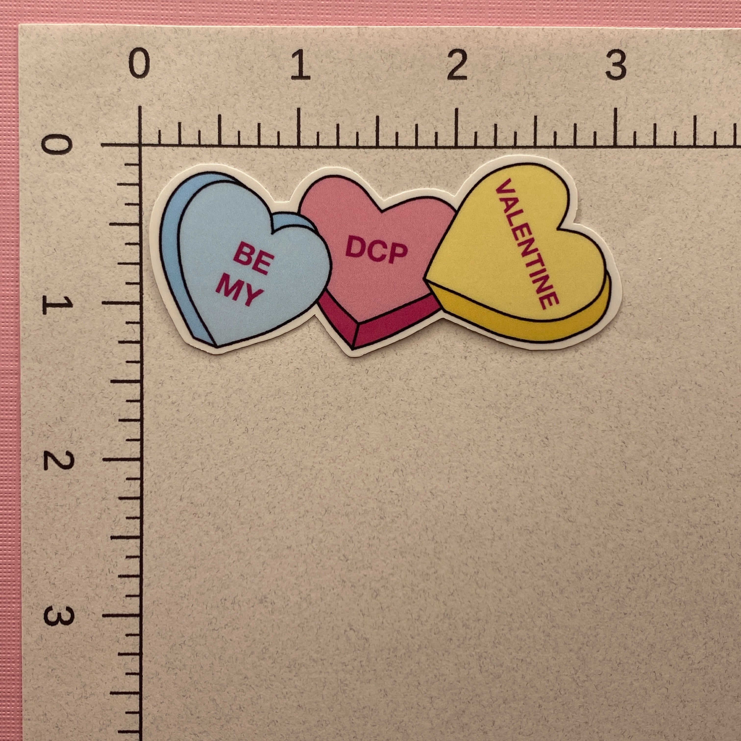 DCP Valentine Candy Heart Stickers