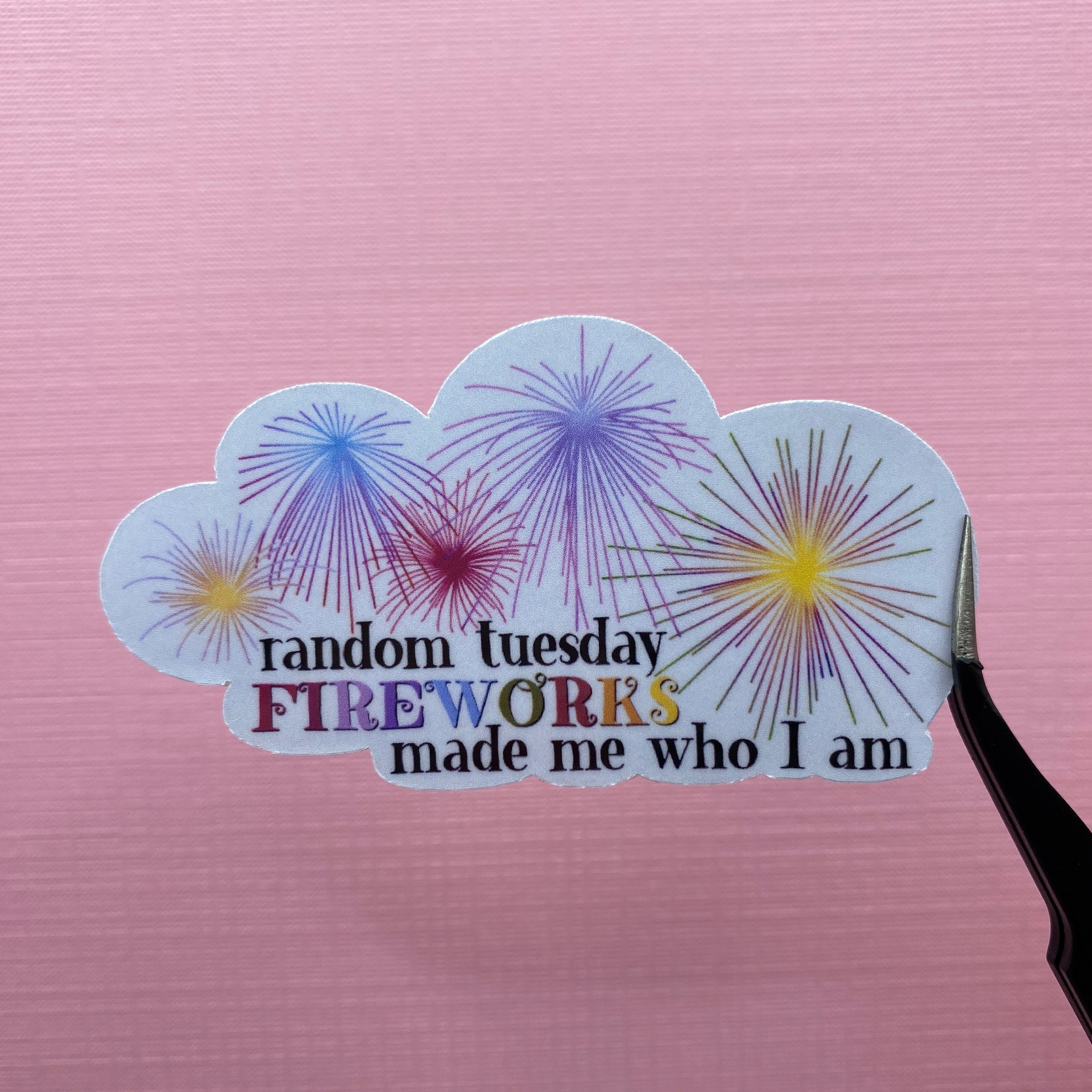 Random Tuesday Fireworks Sticker