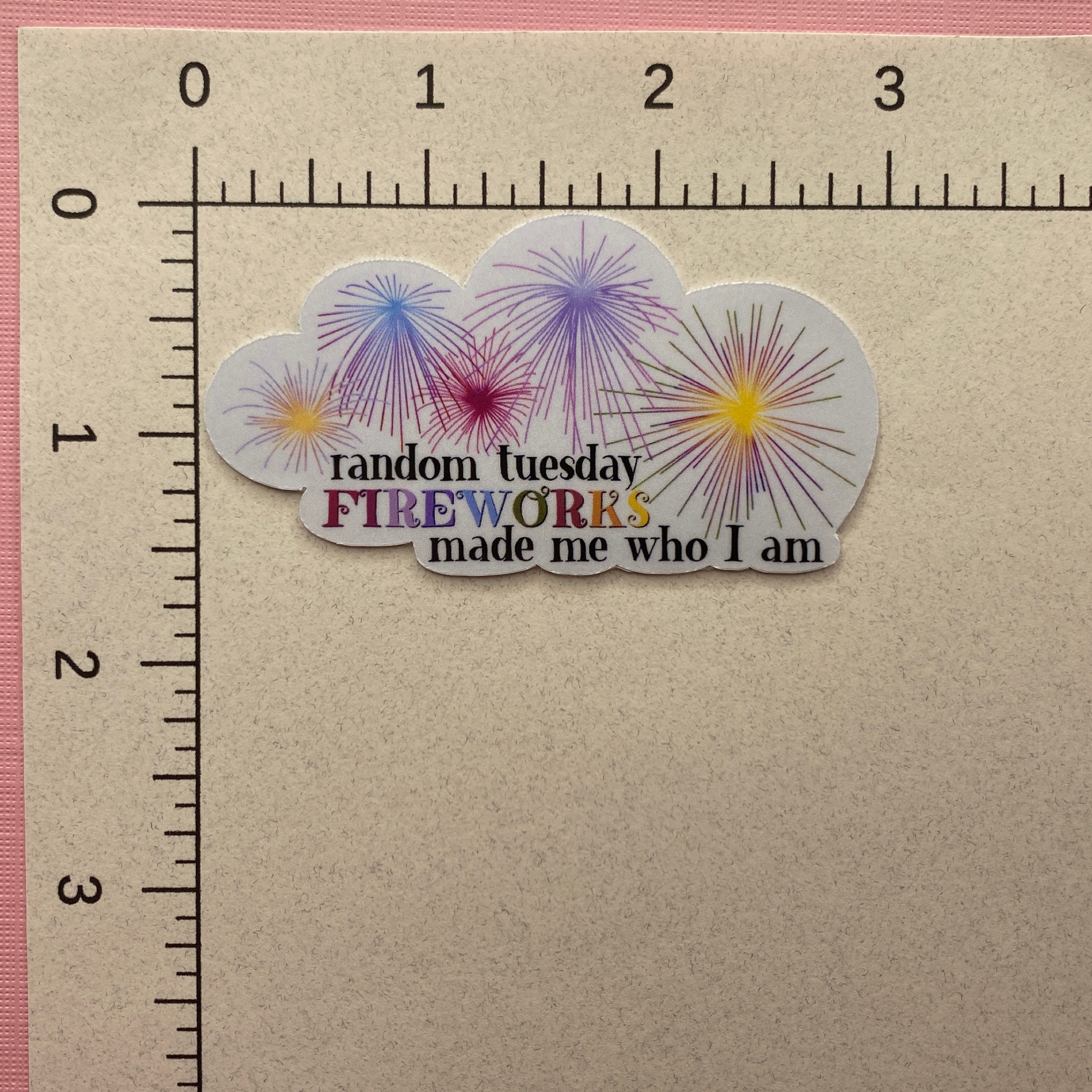 Random Tuesday Fireworks Sticker
