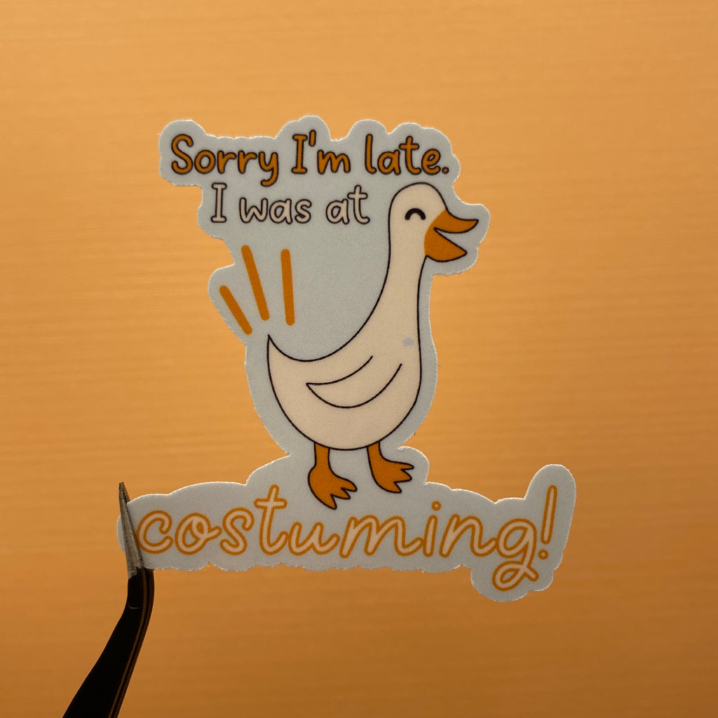 Silly Costuming Goose Sticker