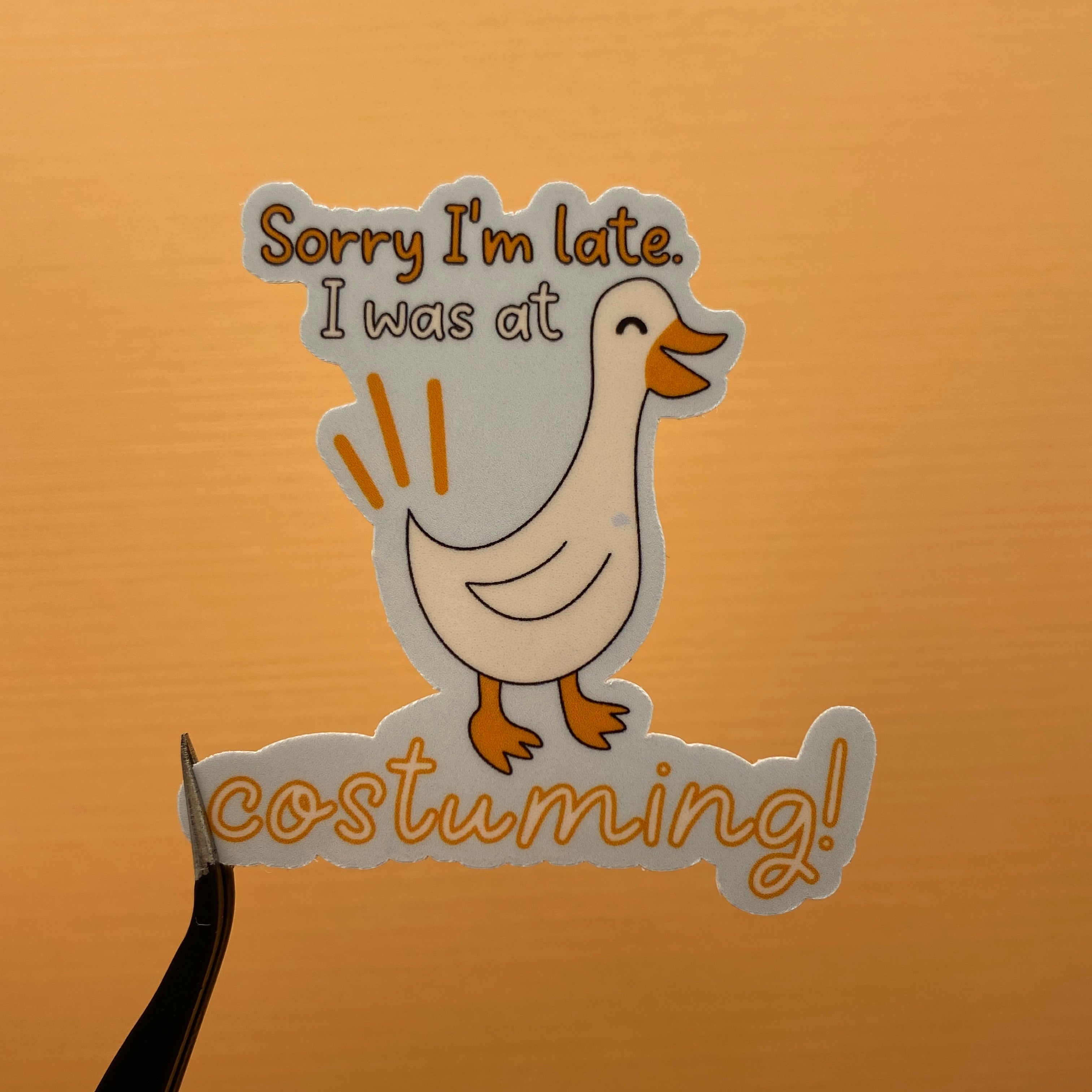 Silly Costuming Goose Sticker