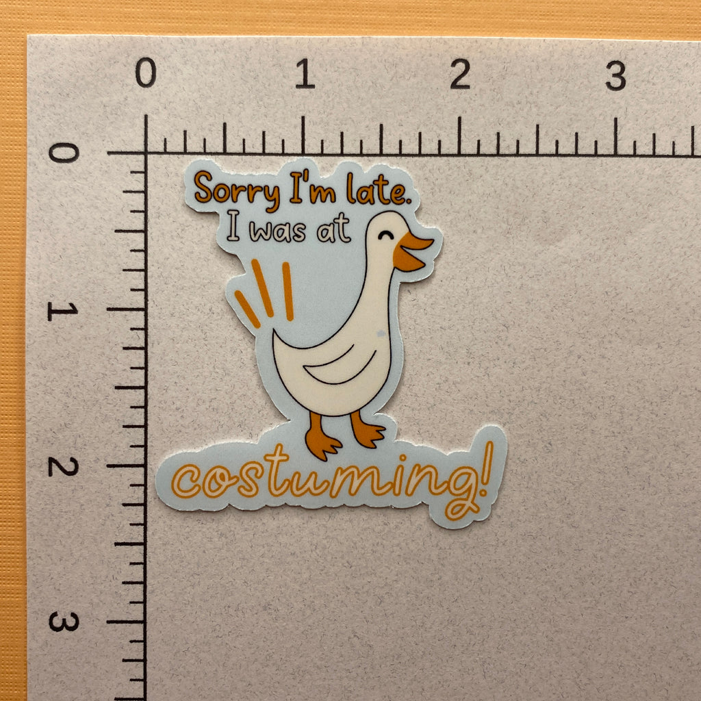 Silly Costuming Goose Sticker