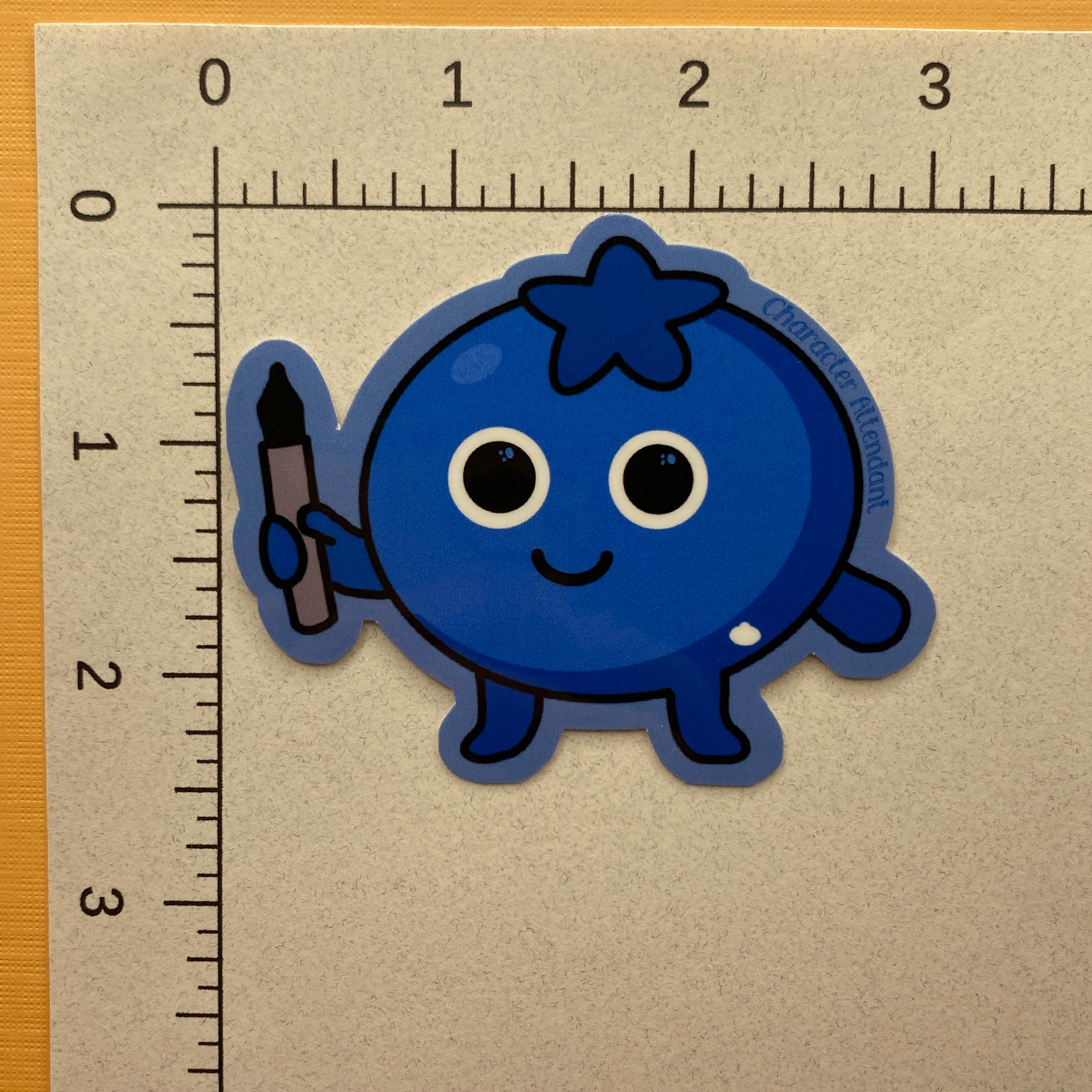 Blueberry Character Attendant Sticker