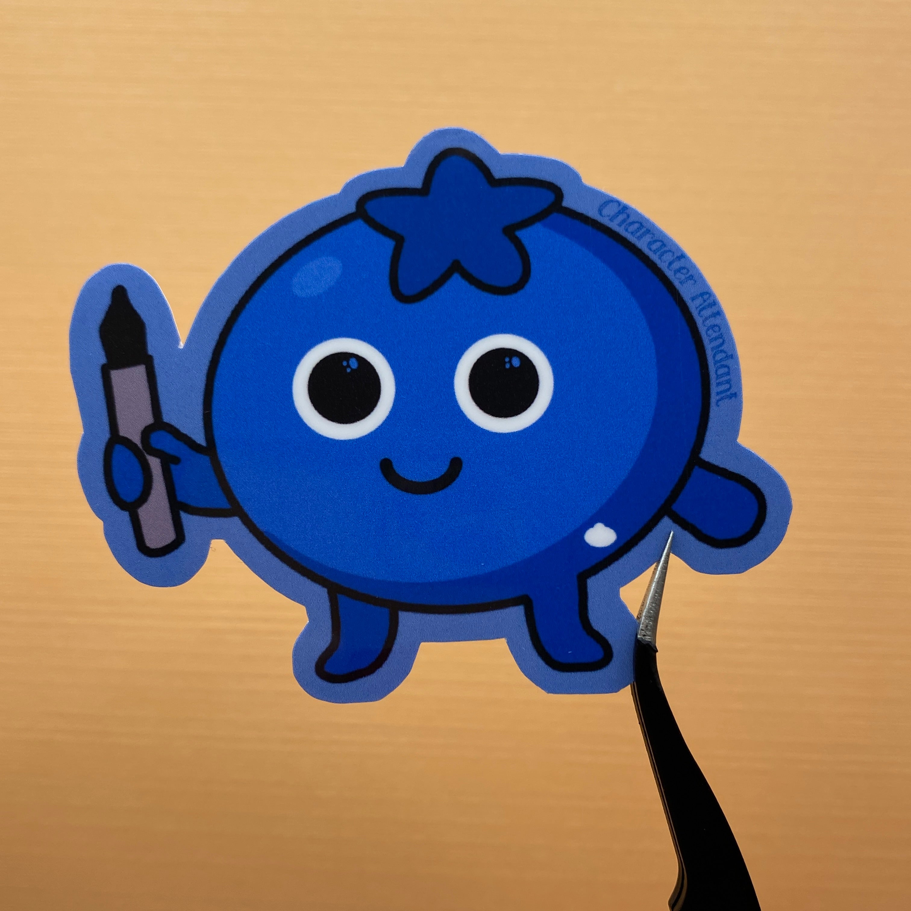 Blueberry Character Attendant Sticker