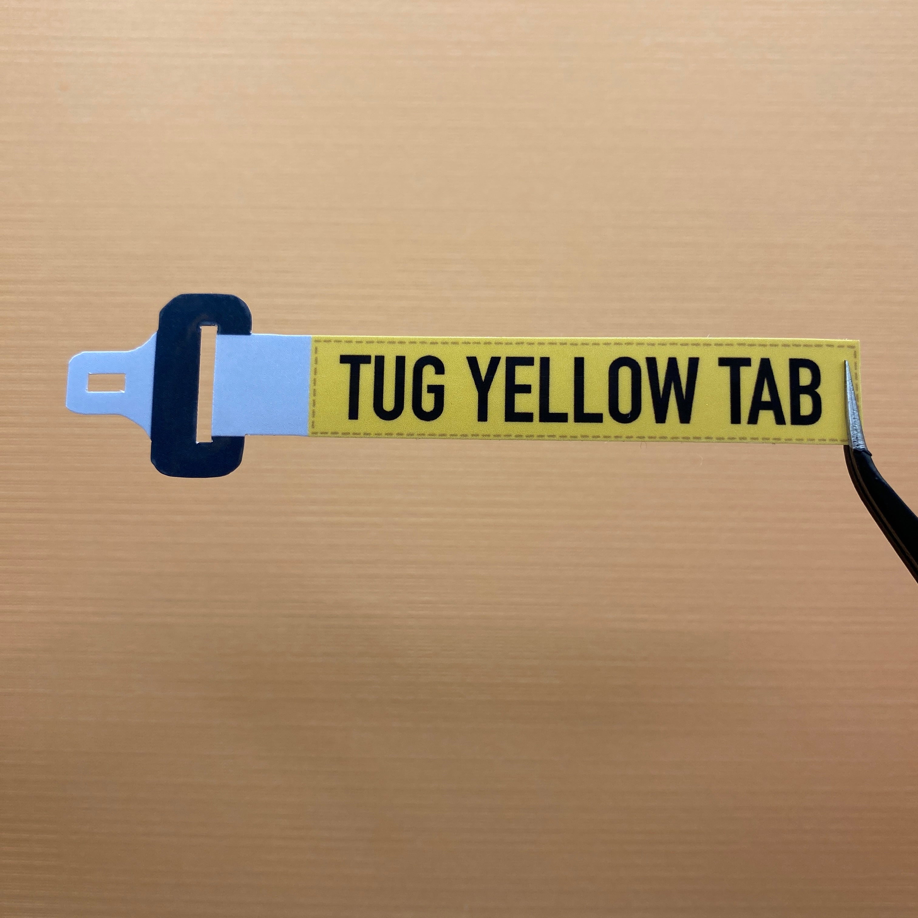 Tug Yellow Tab Sticker
