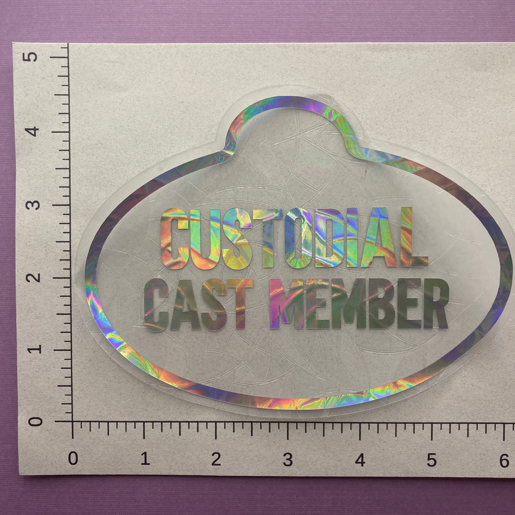 Cast Member Customizable Role Rainbow Window Cling