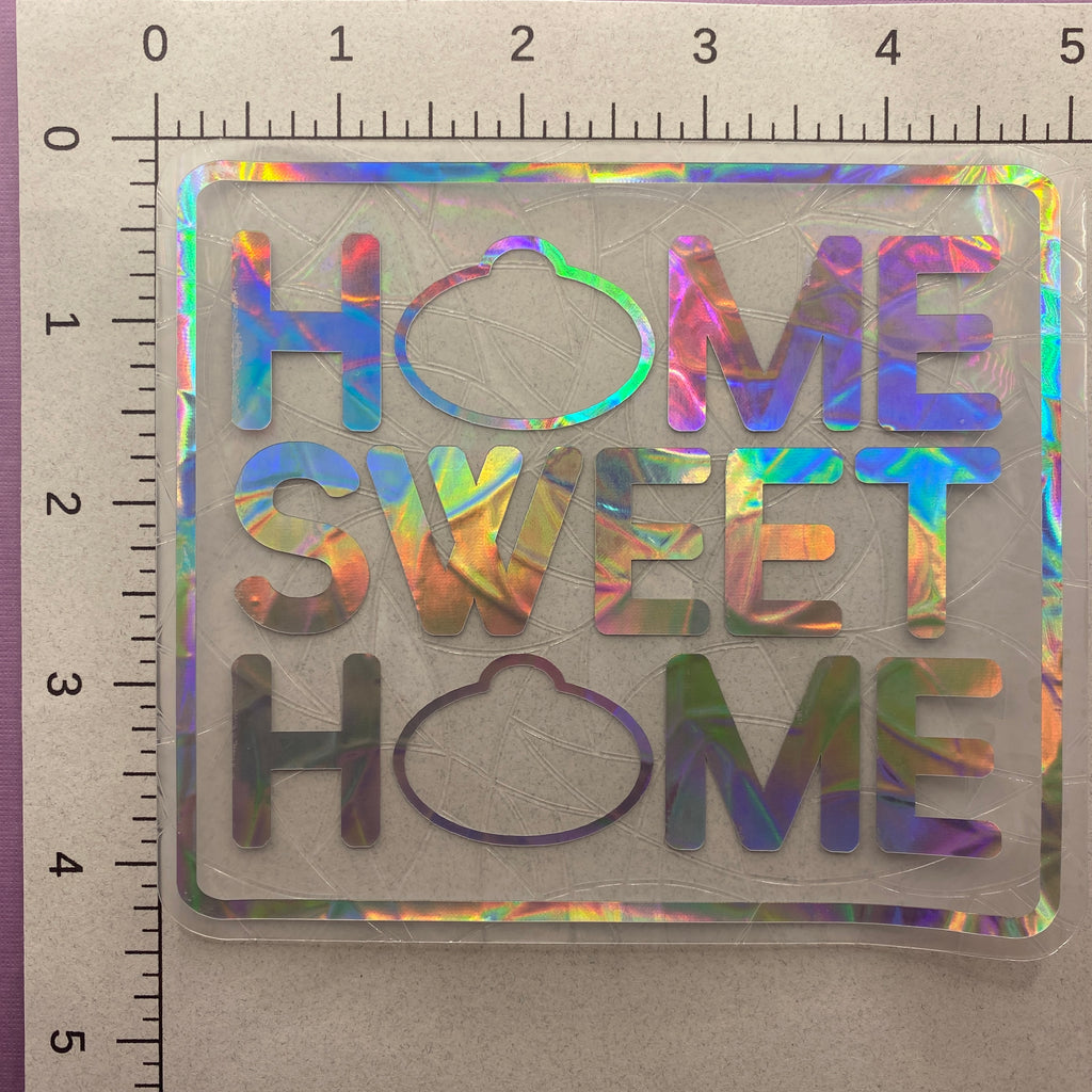 Home Sweet Home Rainbow Window Cling