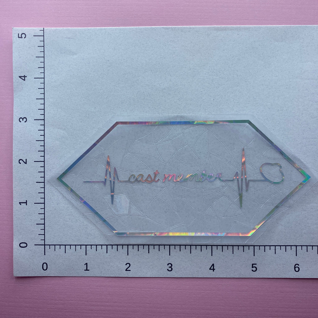 CM Heartbeat Rainbow Window Cling