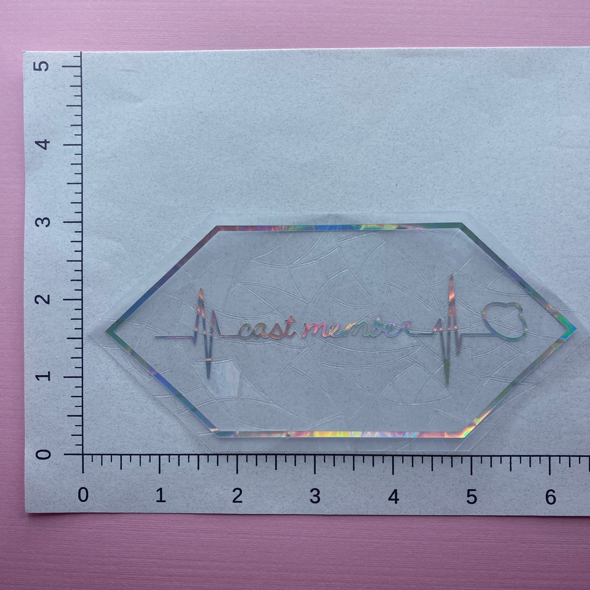 CM Heartbeat Rainbow Window Cling