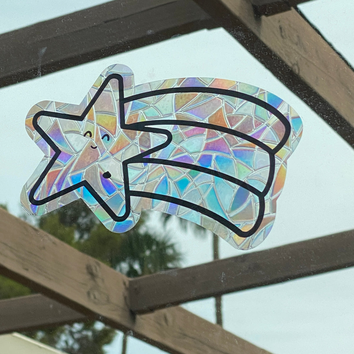 Shooting Star CM Rainbow Window Cling