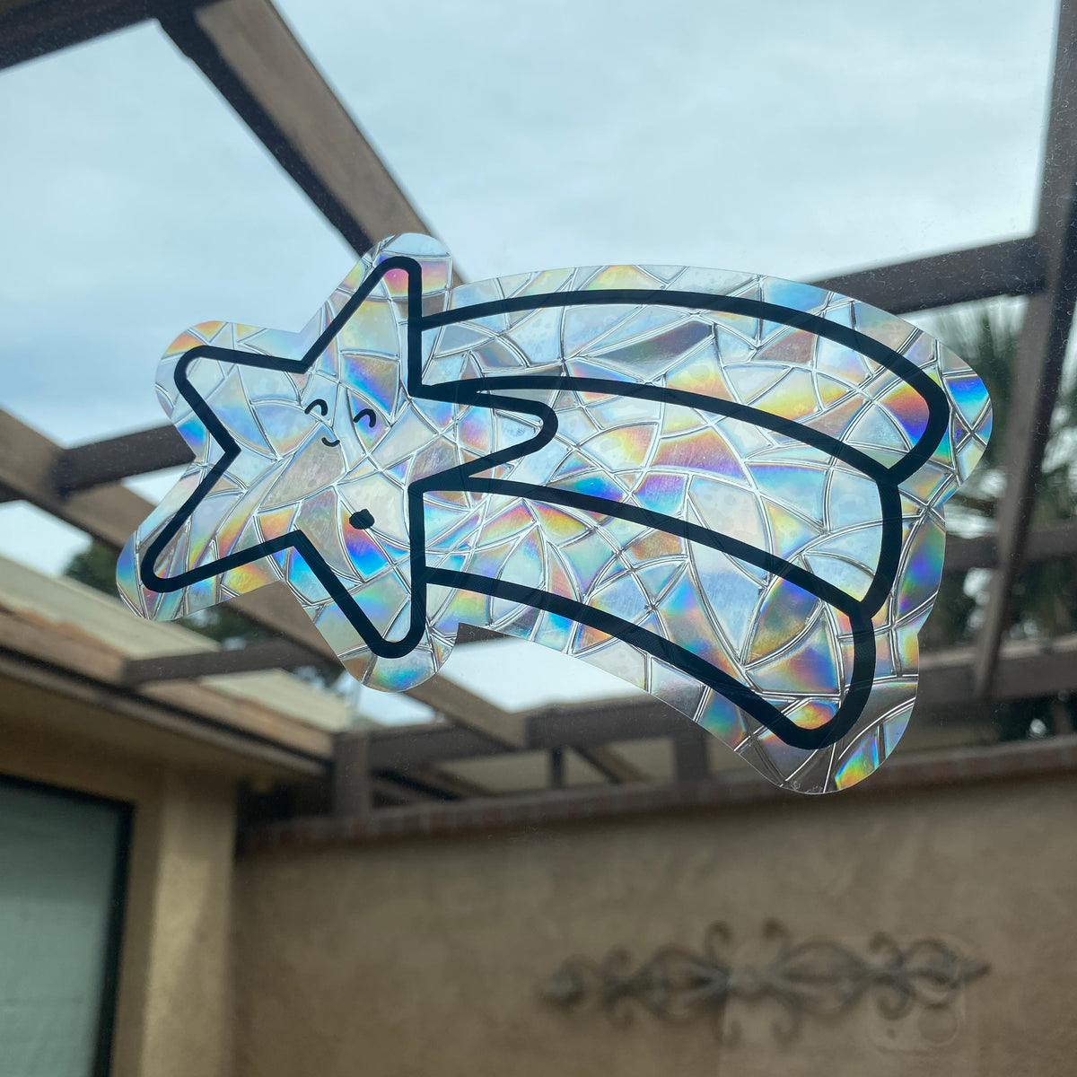Shooting Star CM Rainbow Window Cling