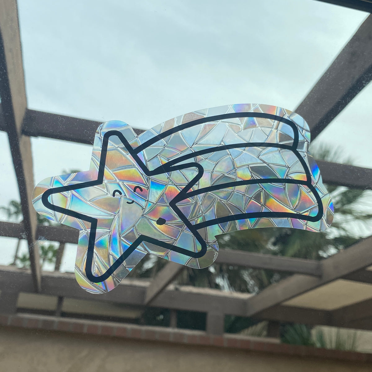 Shooting Star CM Rainbow Window Cling