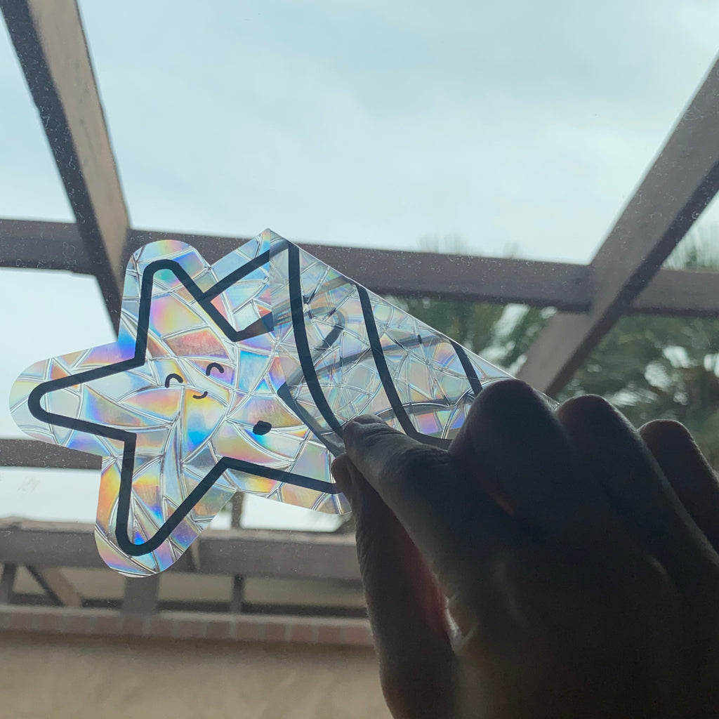 Shooting Star CM Rainbow Window Cling