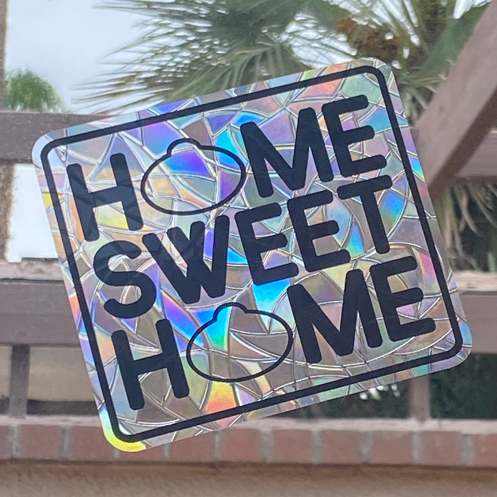 Home Sweet Home Rainbow Window Cling