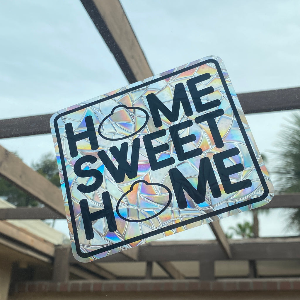 Home Sweet Home Rainbow Window Cling