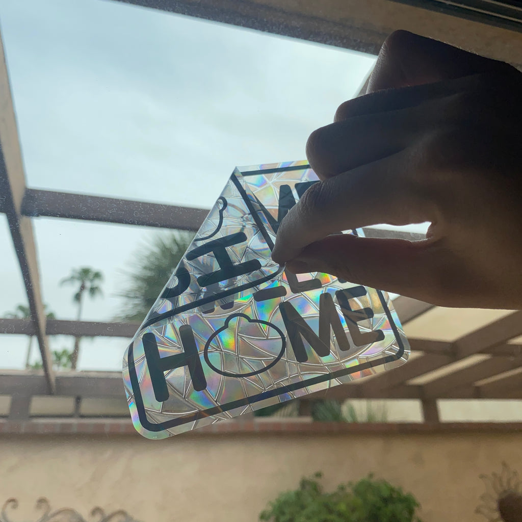 Home Sweet Home Rainbow Window Cling