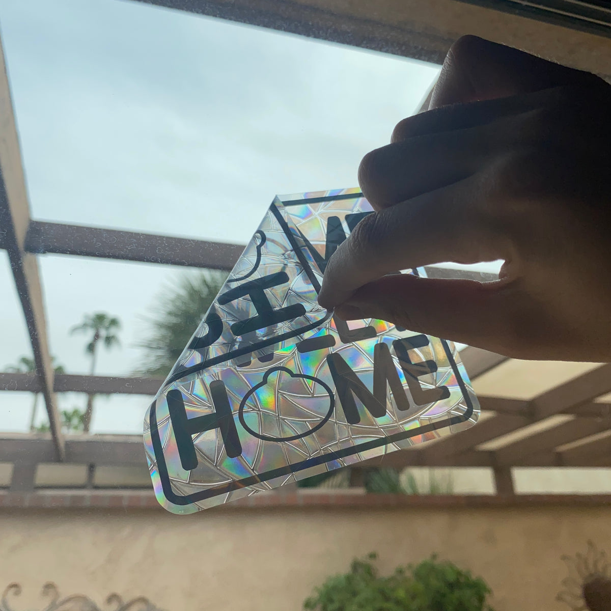 Home Sweet Home Rainbow Window Cling