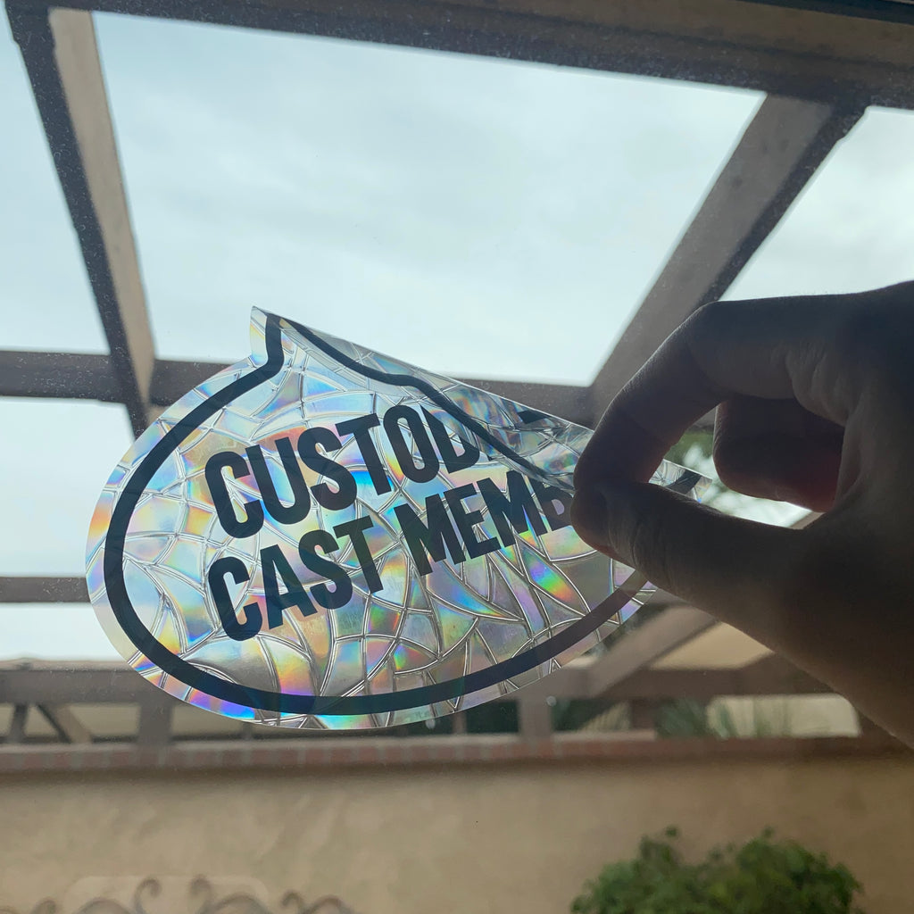 Cast Member Customizable Role Rainbow Window Cling