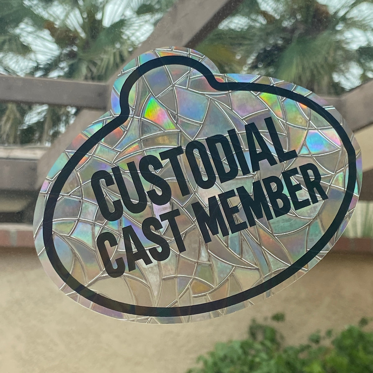 Cast Member Customizable Role Rainbow Window Cling