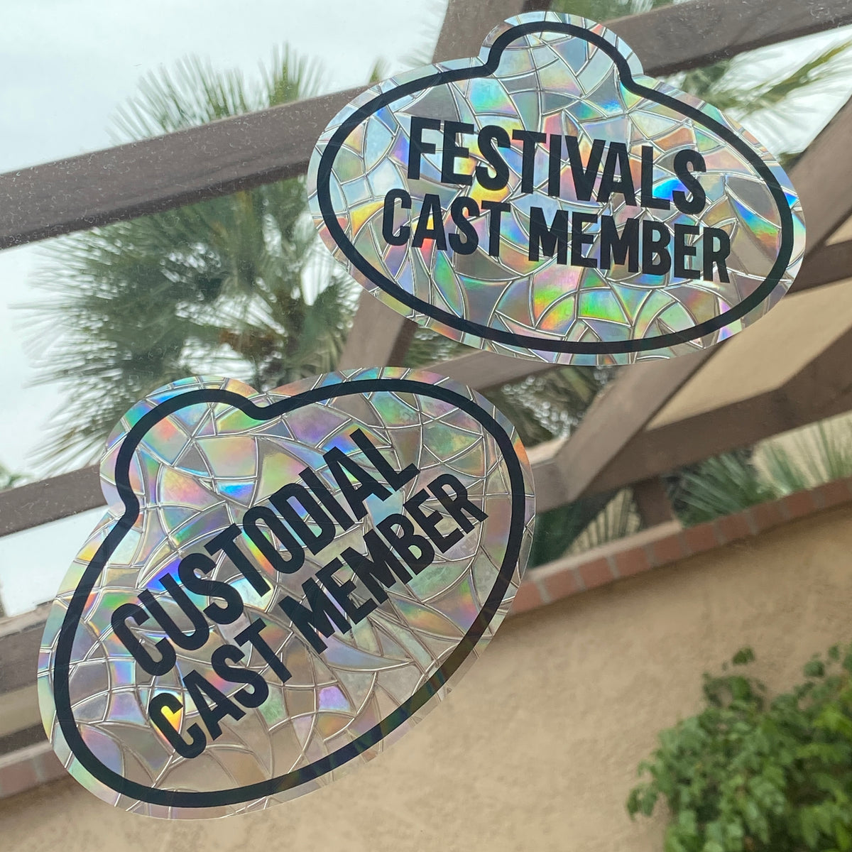 Cast Member Customizable Role Rainbow Window Cling