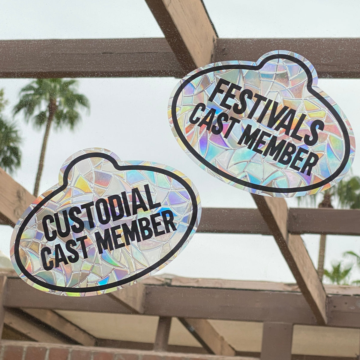 Cast Member Customizable Role Rainbow Window Cling