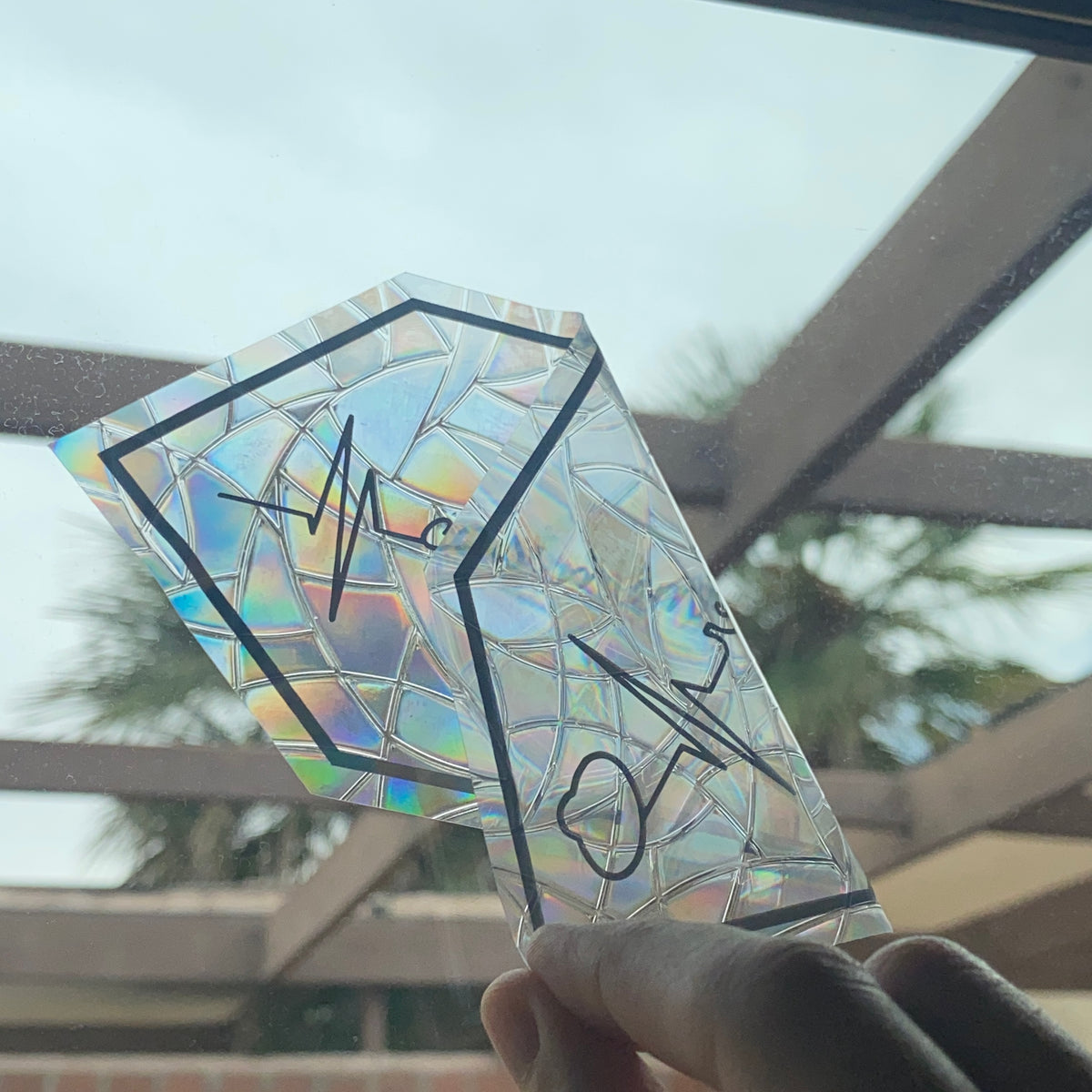 CM Heartbeat Rainbow Window Cling