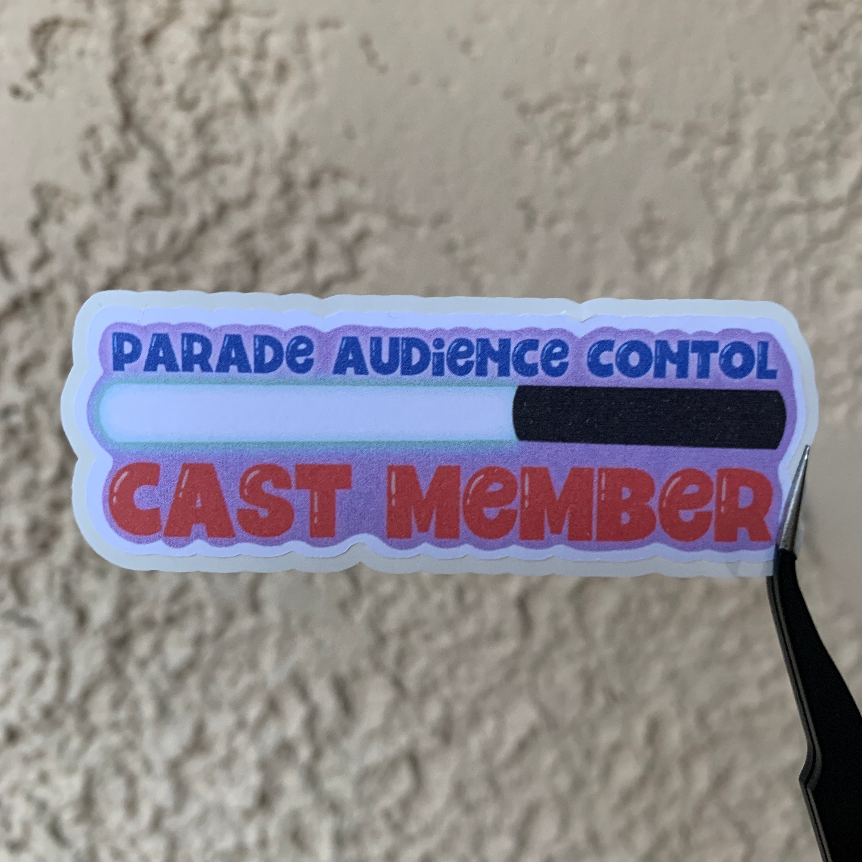 Guest Flow and Parade Audience Control Cast Member Sticker