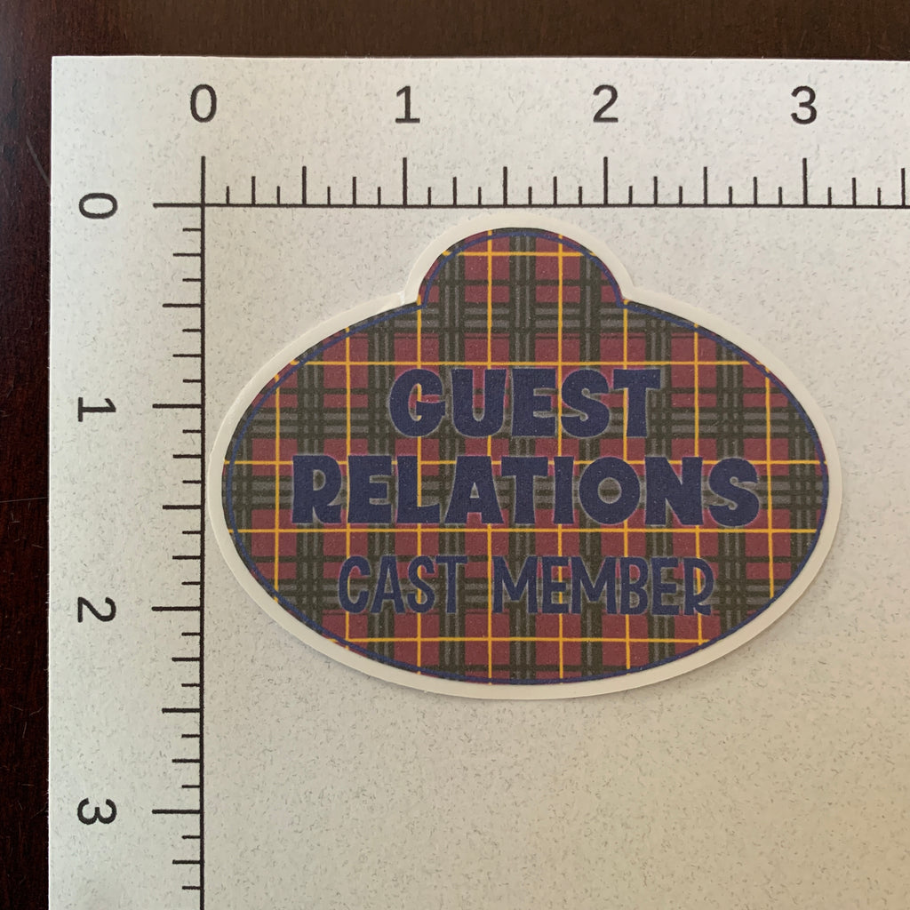 Role-Specific Cast Member Name Tag Stickers