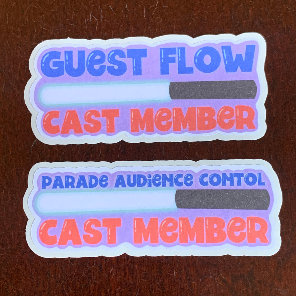 Guest Flow and Parade Audience Control Cast Member Sticker