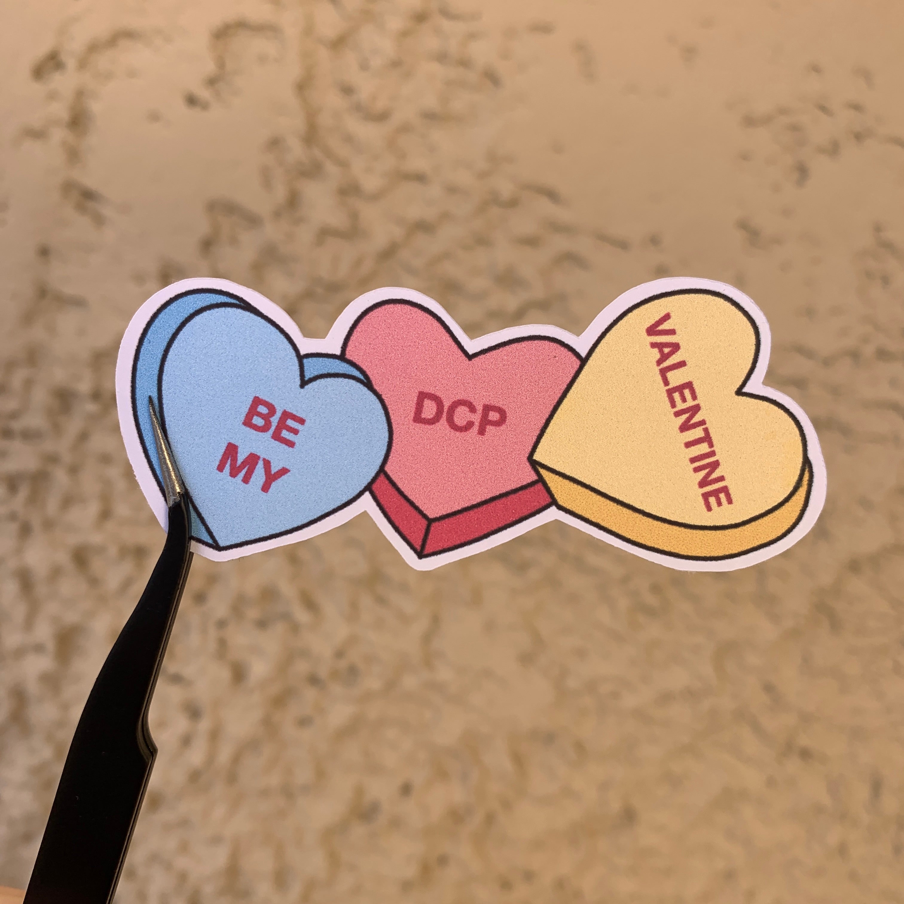 DCP Valentine Candy Heart Stickers